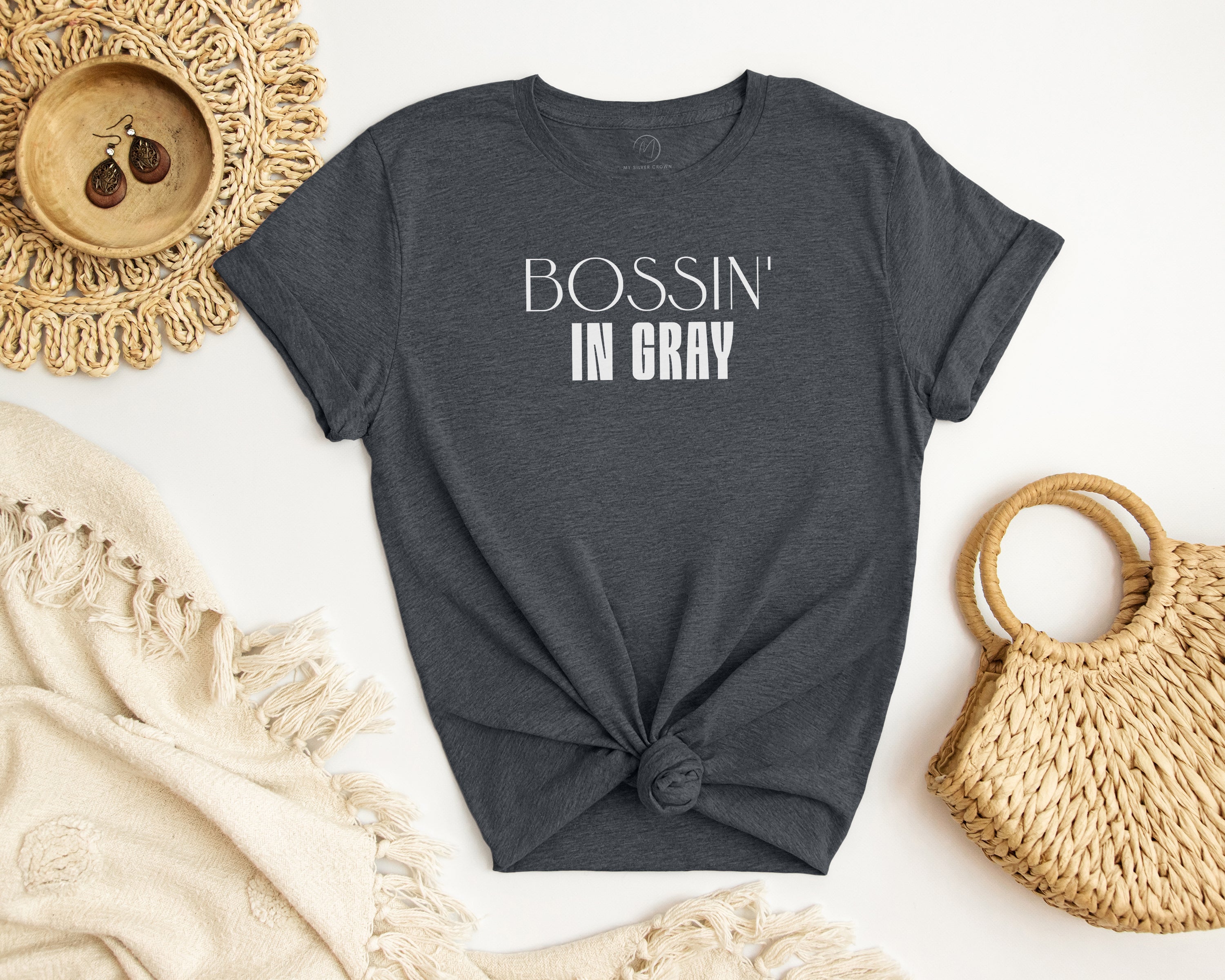 Bossin' In Gray Tee