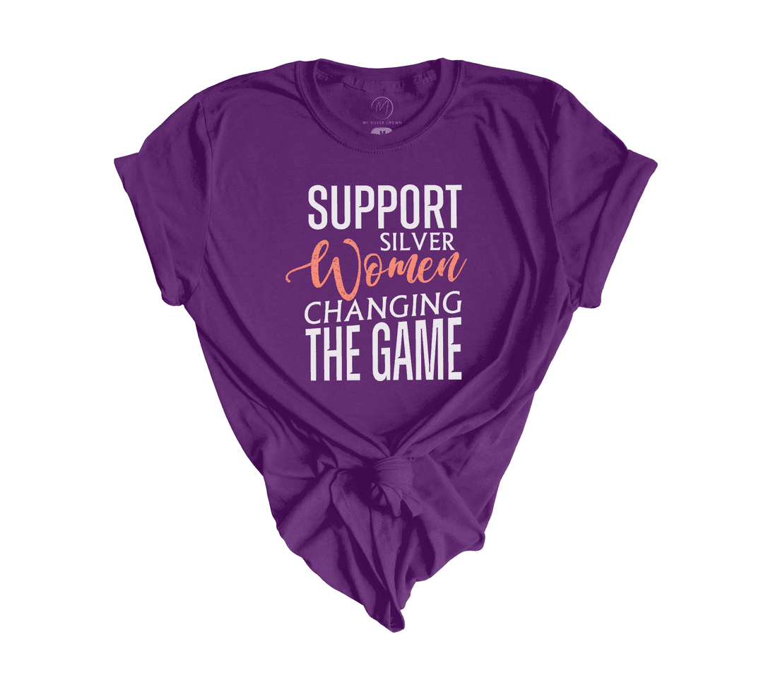 Support Silver Women Changing the Game Tee Available (+ 7 more colors)