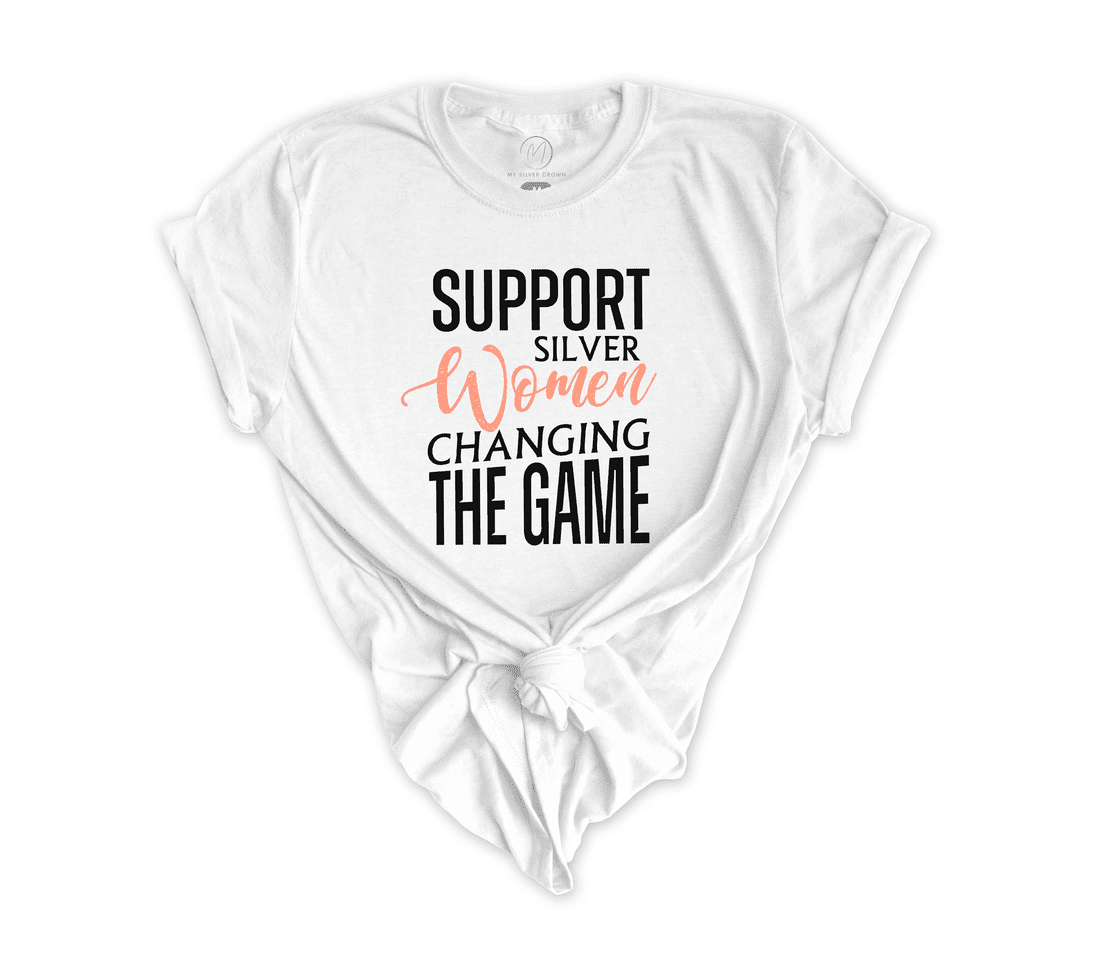 Support Silver Women Changing the Game Tee Available (+ 7 more colors)