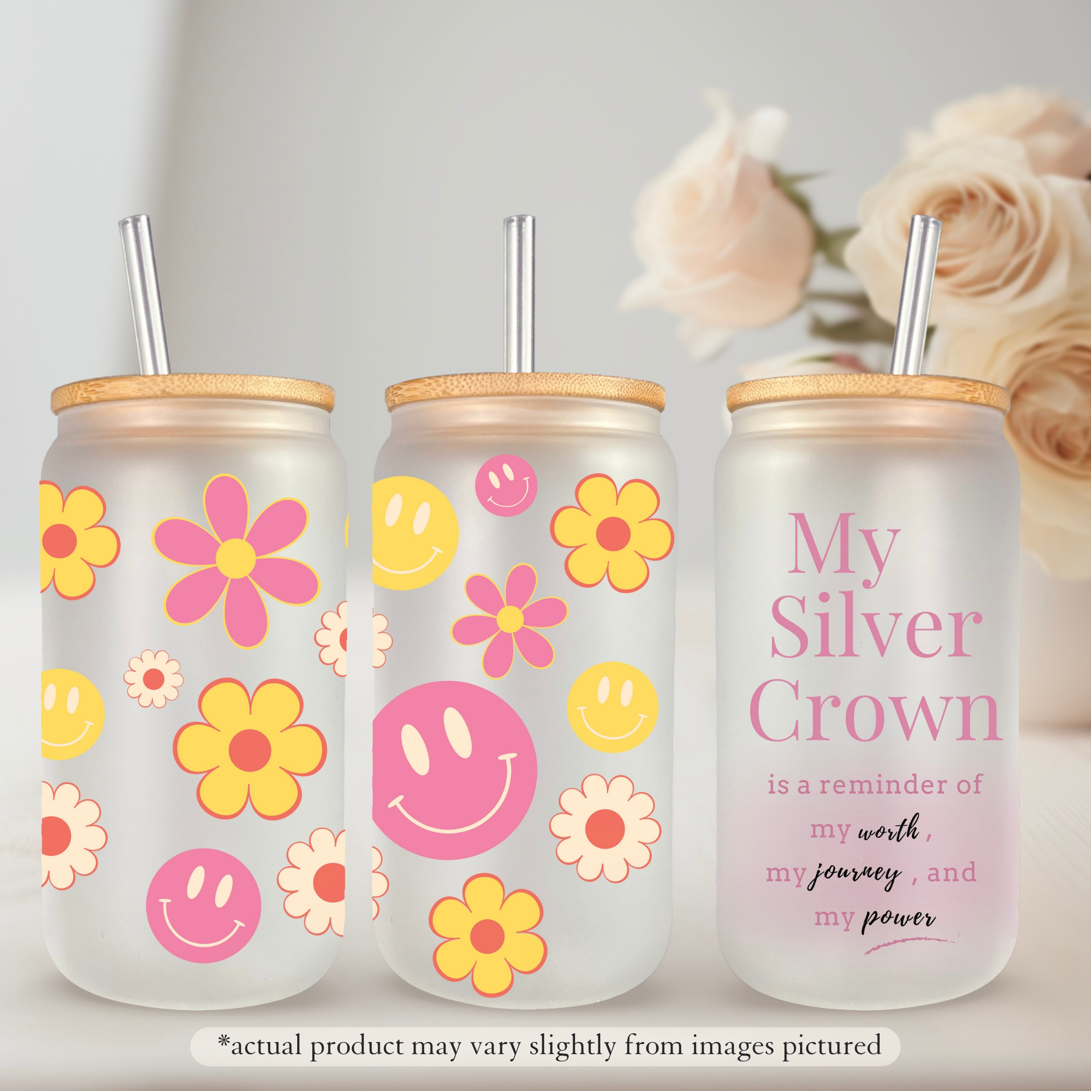 Cute Cups with Straws for Women on the Silver Hair Journey | My Silver Crown is a Reminder