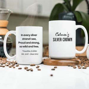 (Personalized) Silver Crown Mug